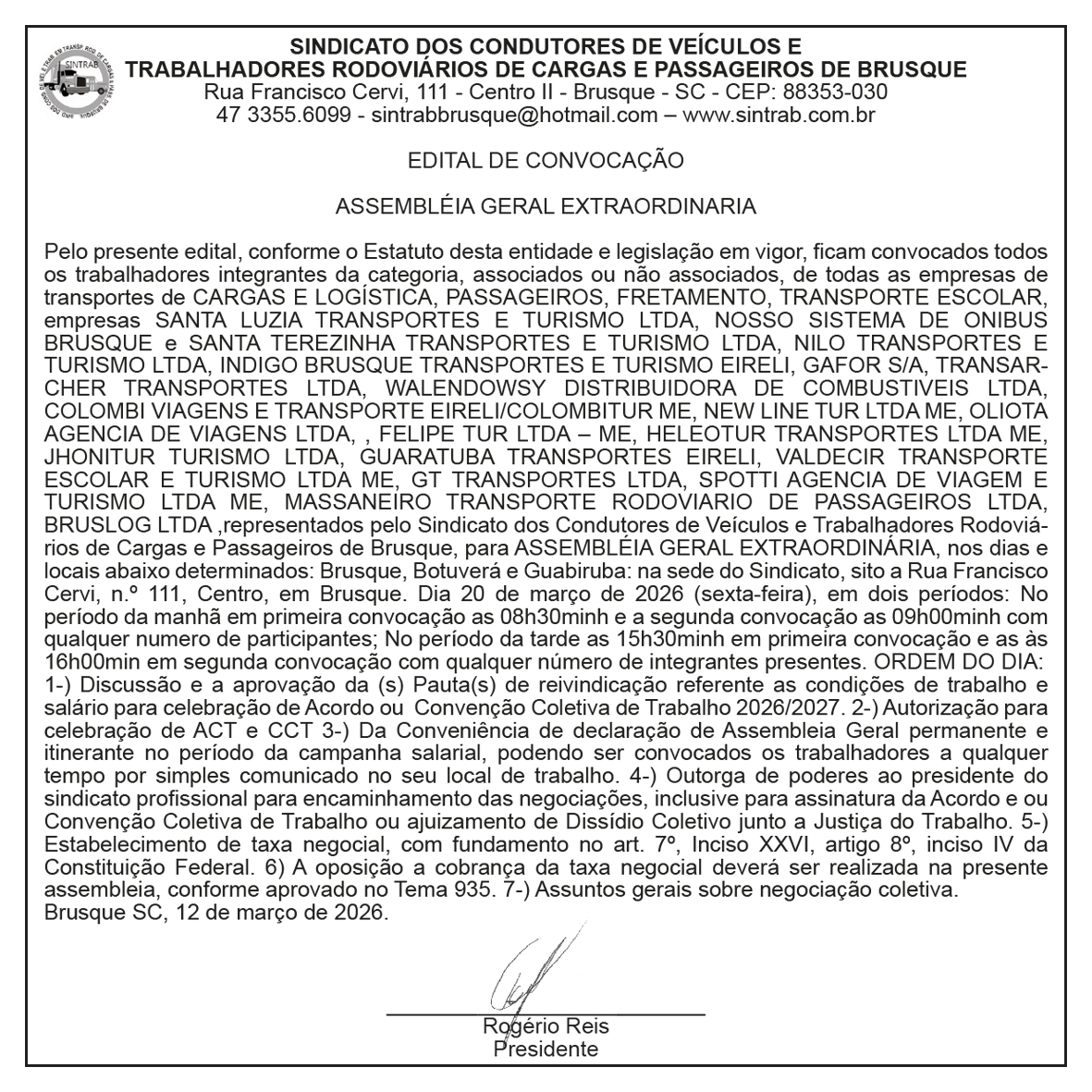 Edital negociação geral 2026 2027